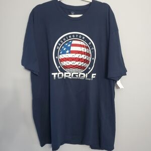 Topgolf Navy Blue Men's T Shirt 100% Cotton Washington DC Design XL New W/Tags